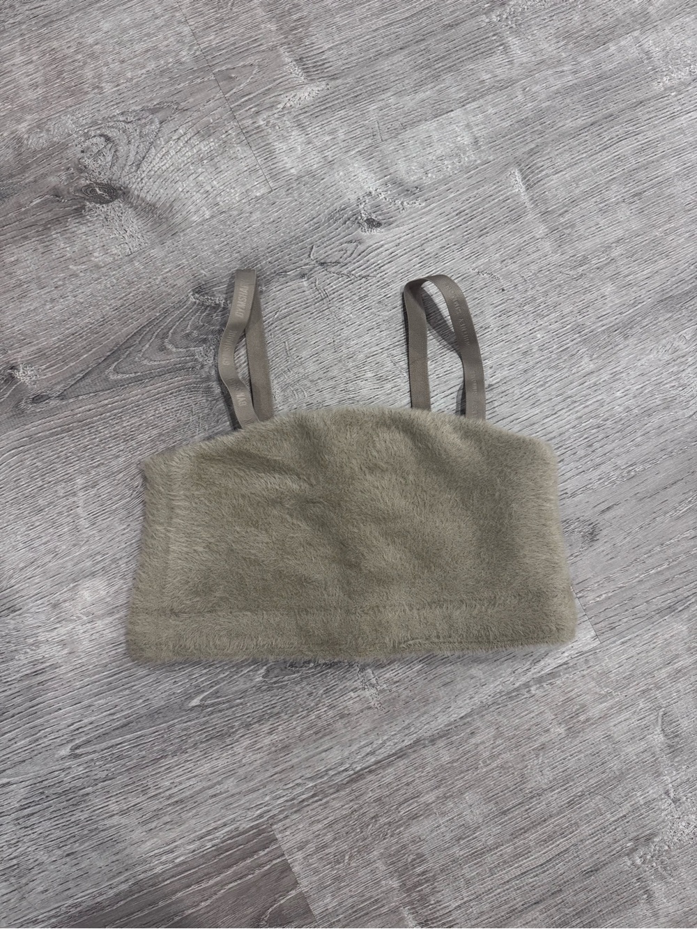 Fuzzy Tube Crop Top with Straps